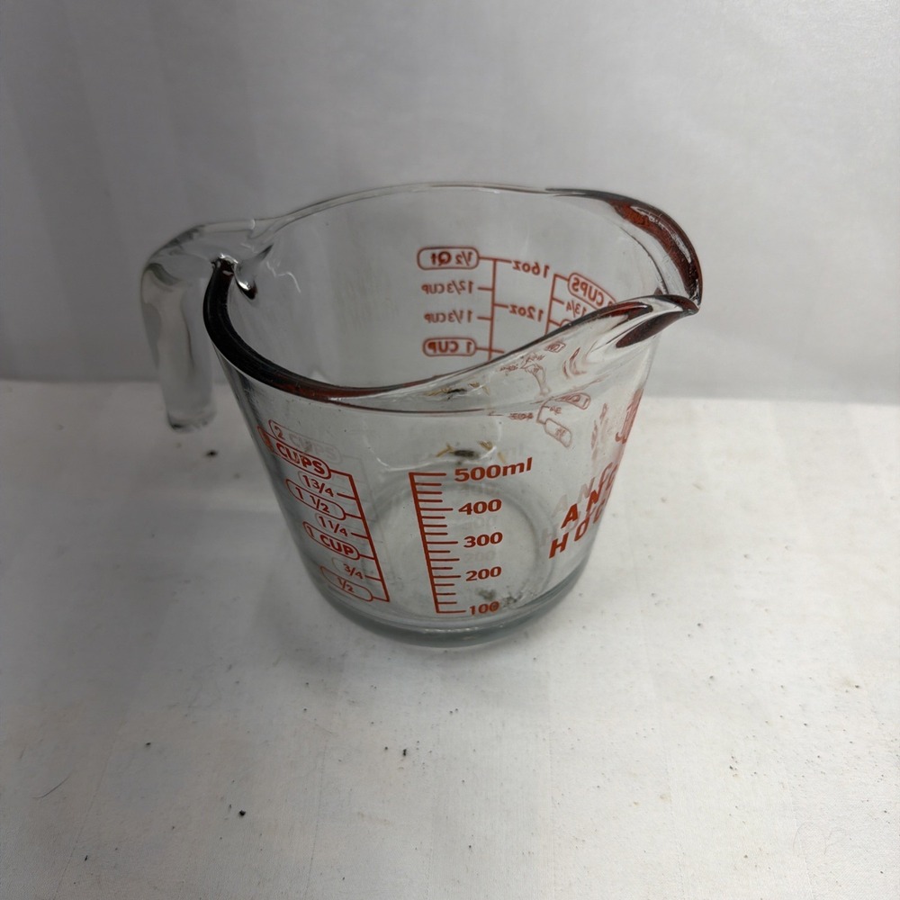 Anchor‎ Hocking 2-Cup Glass Measuring Cup Clear/Red